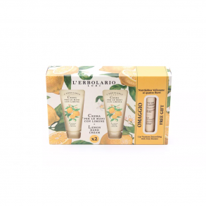 LERBOLARIO CITROMOS KÉZKRÉM SZETT  AJAKÁPOLÓVAL - 40ML+40ML+4,5ML